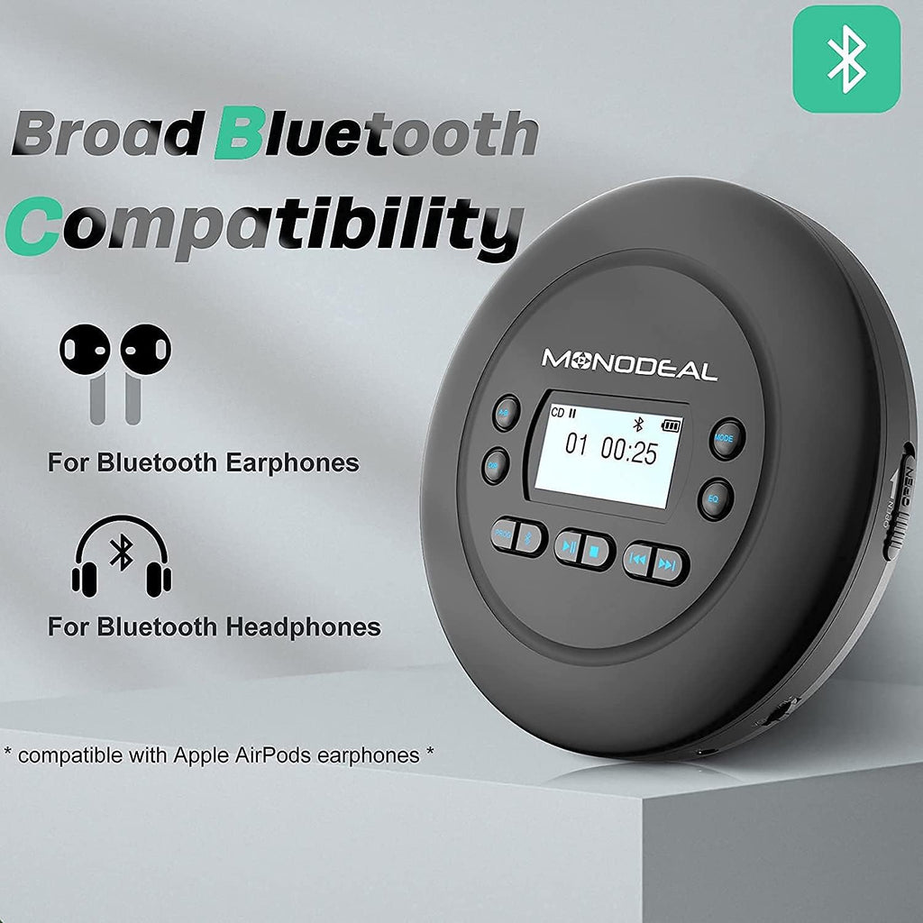 Bluetooth CD Player with Headphones, Pack of 2 L3310