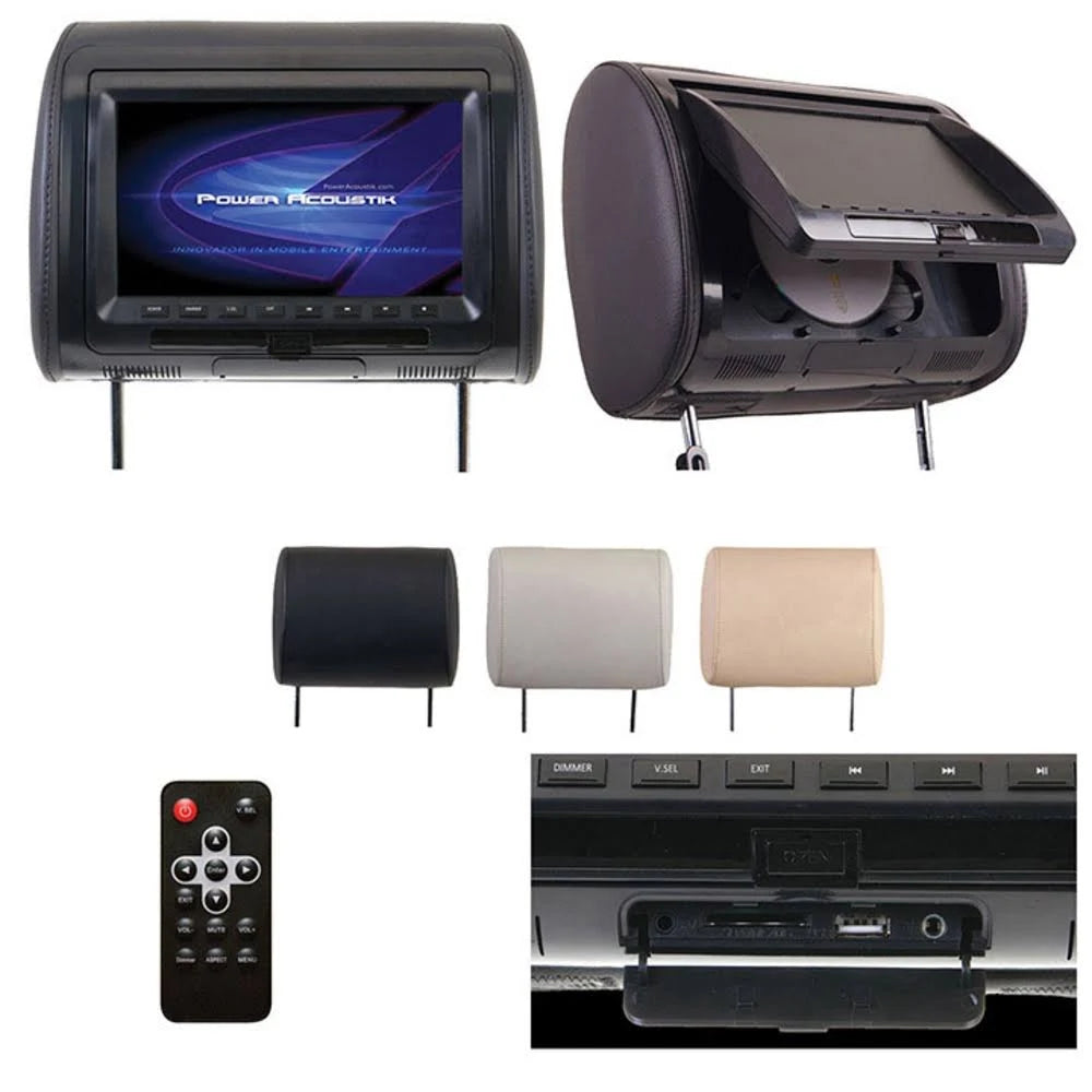 9x22 LCD Monitor Headrest with Built-In DVD Player E552