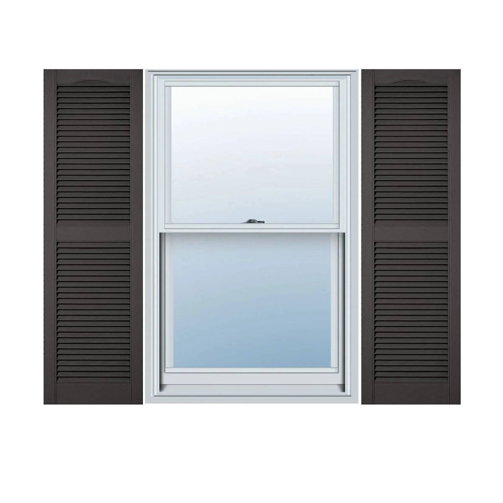14 1/2 inch x 94 inch Vinyl Open Louver Shutters D183200