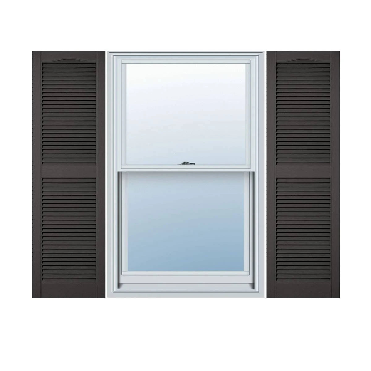 14 1/2 inch x 94 inch Vinyl Open Louver Shutters D183200