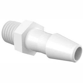 1/4-28 UNF to 5/32x22 Barbed Adapter, White Nylon V20405