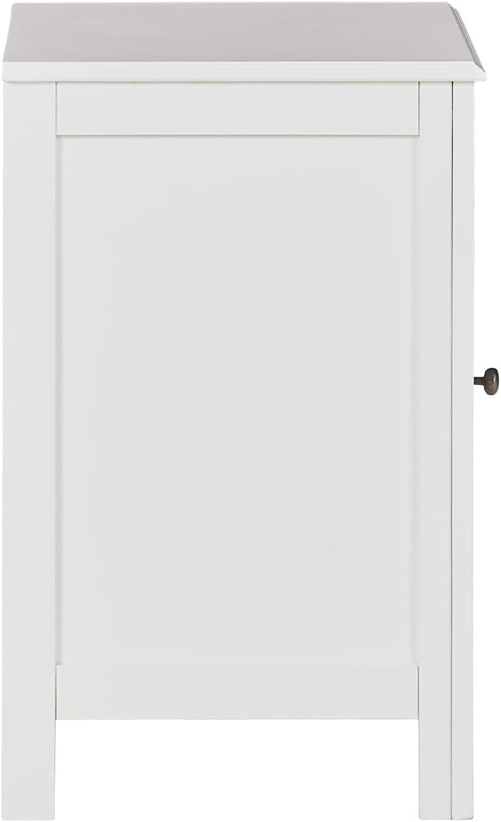 White Accent Cabinet End Table A959