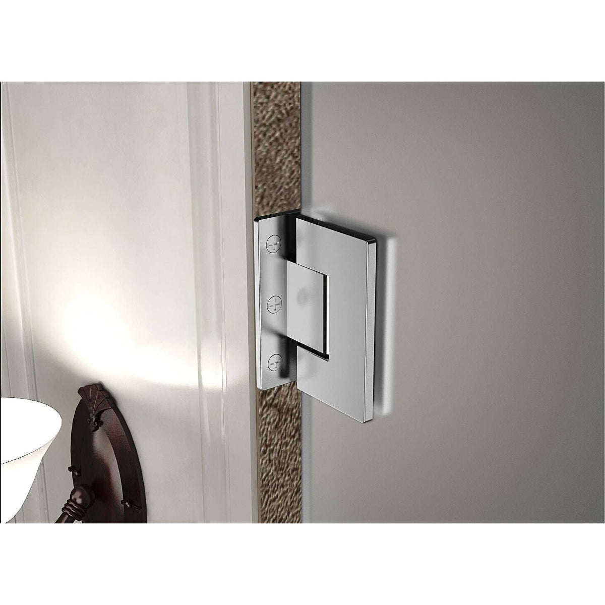 Bronze Frameless Hinged Shower Door O833592