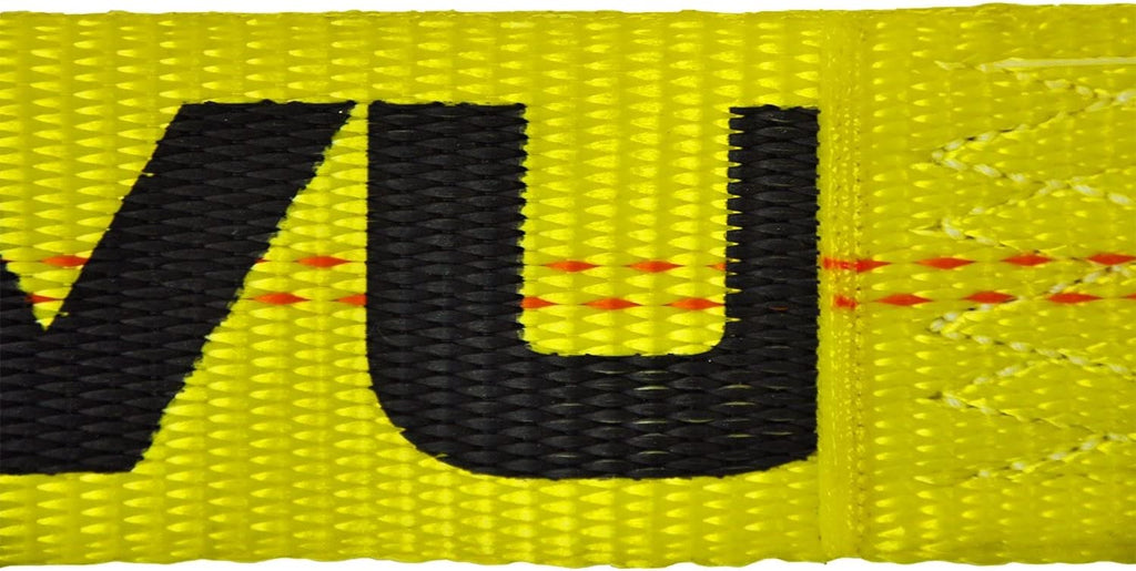 4 Pack 2 Inch x 27 Foot Yellow Winch Strap with Flat Hook D24628