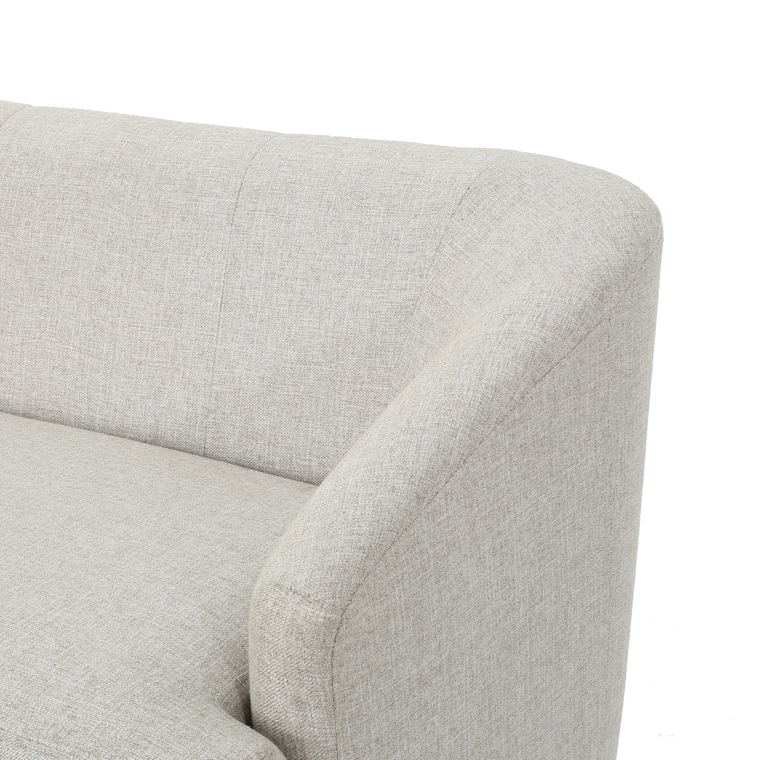 Beige Fabric Loveseat U15521