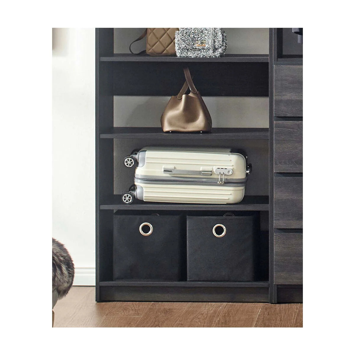 Gray Freestanding Wood Closet System T7485