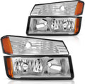 Chrome Housing Amber Reflector Headlight Assembly Pair N461807