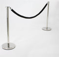 Chrome Stanchion Set with Black Rope Y87607
