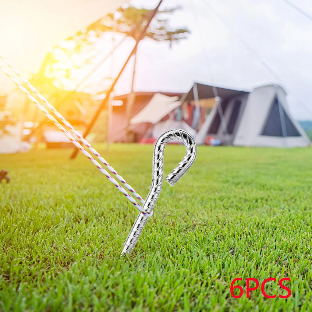 6 Pieces Tent Stakes with Hook 30CM V7474