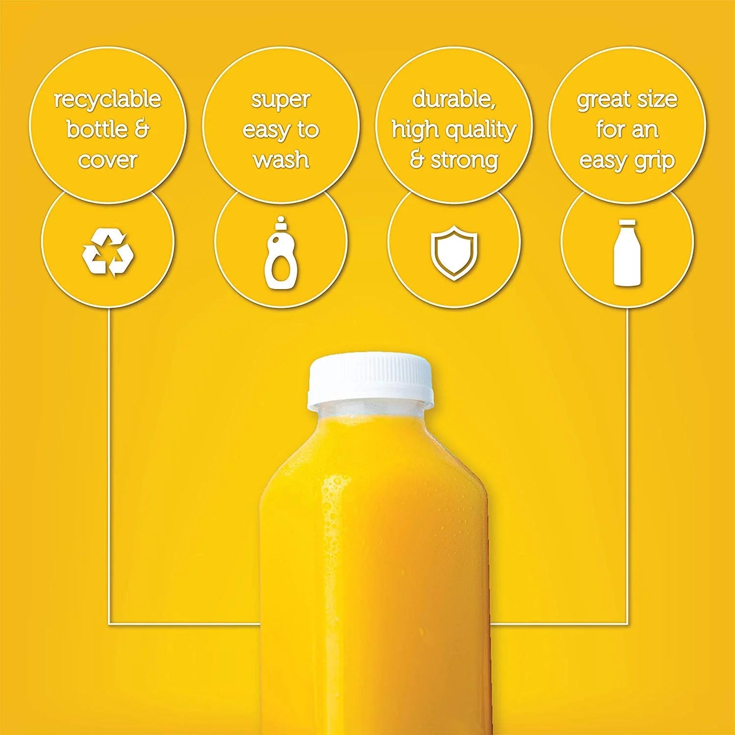 160 Pack Disposable Plastic Juice Bottles with Lids V3965