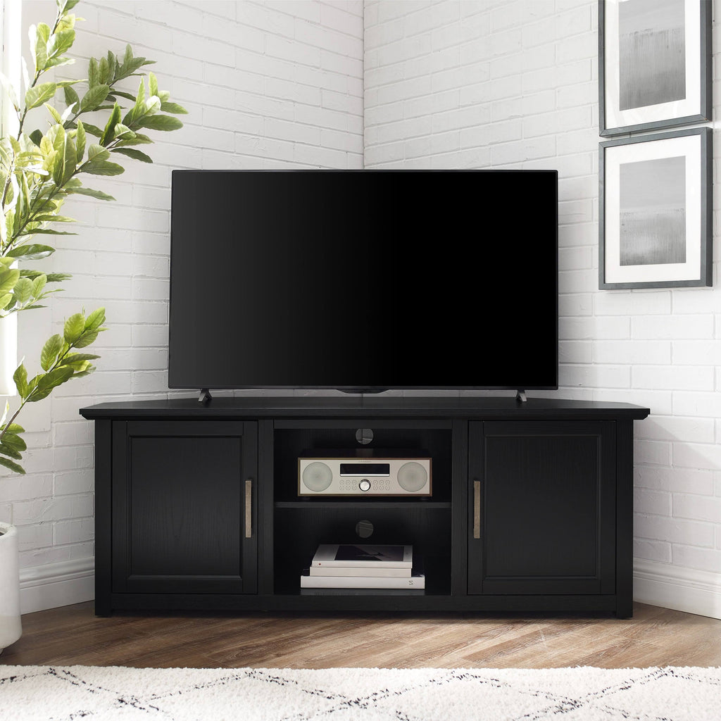 Corner TV Stand Dark Walnut J639