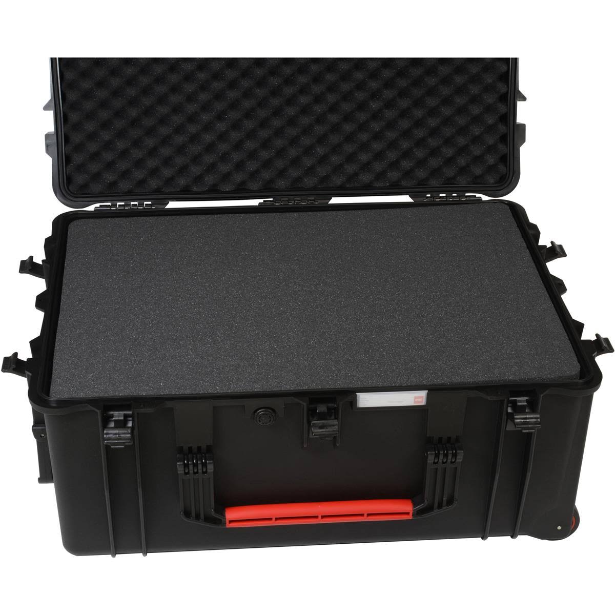 Black Watertight Wheeled Hard Case with Cubed Foam H939285