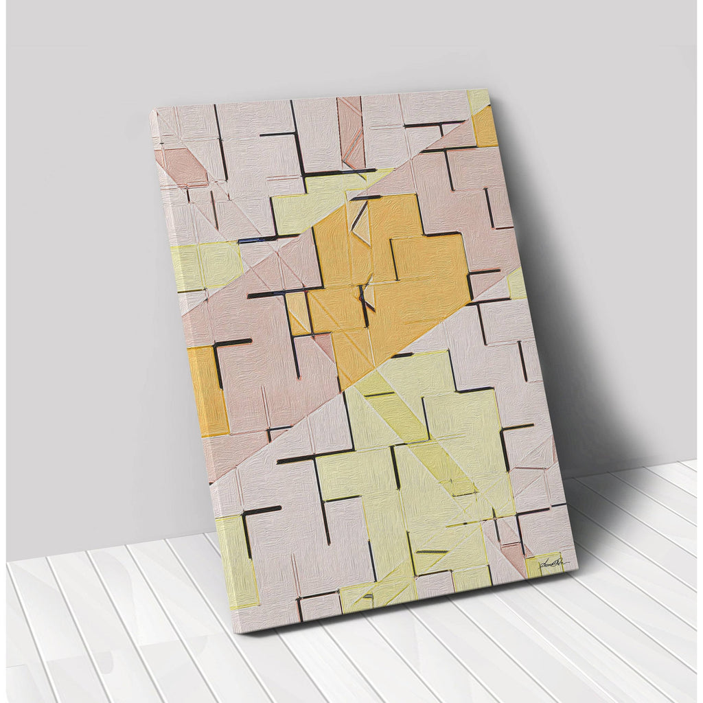 Pastel Wall Premium Stretched Canvas in Multi-Color D351094
