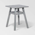 Gray Wash Chevron Slatted Patio Side Table H60486