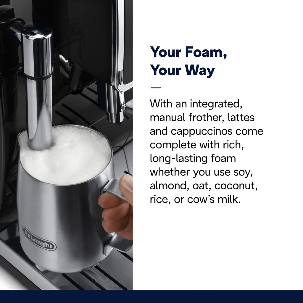 Black Automatic Bean-to-Cup Espresso Machine with Steel Burr Grinder N8686
