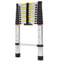 Aluminum Telescoping Ladder, Non-Slip Folding Ladder with Foot Pad C64961