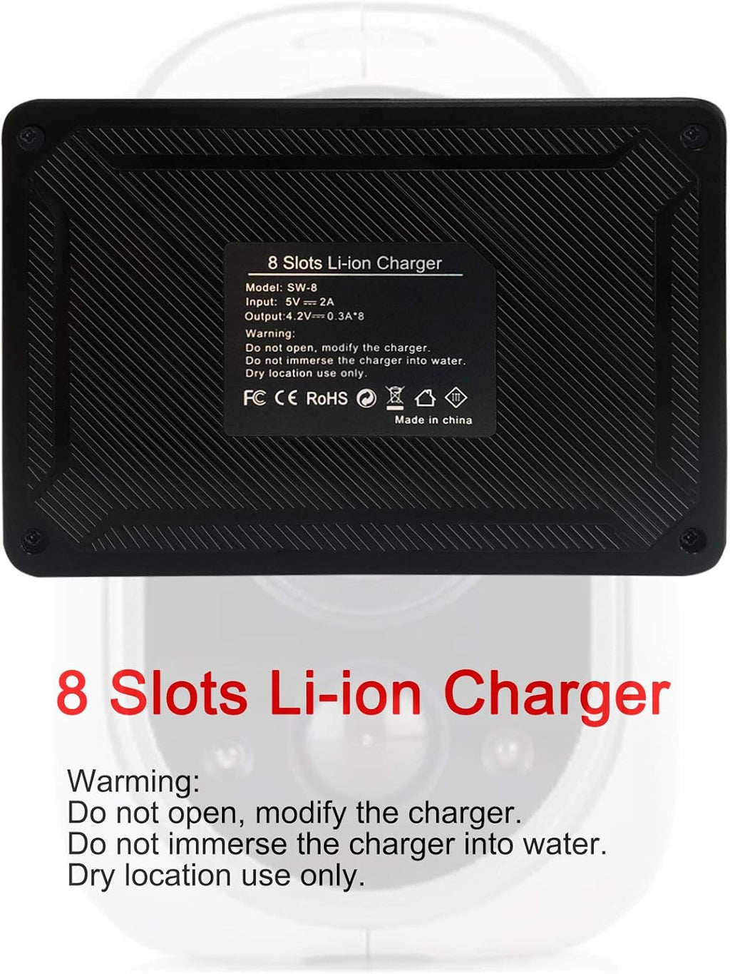 Rechargeable Batteries 24 Pack 750mAh with 8-Ports Charger F9054