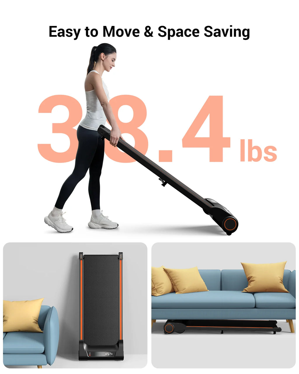 Walking Pad Under Desk Treadmill with Remote Control N3750