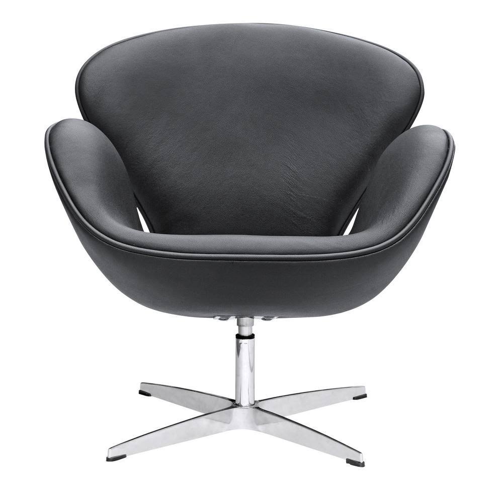 White Leather Swan Chair Z923147