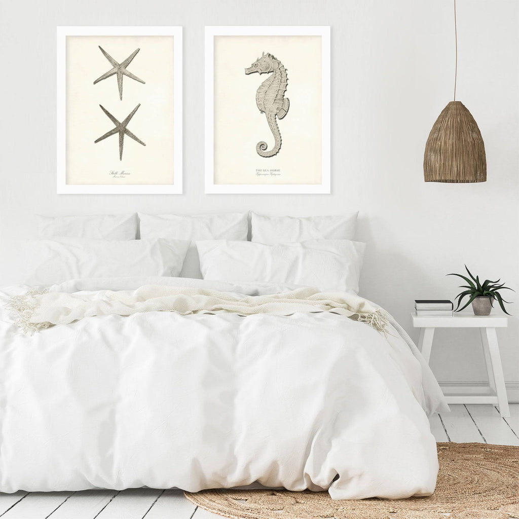 2 Piece White Framed Print Set Z230