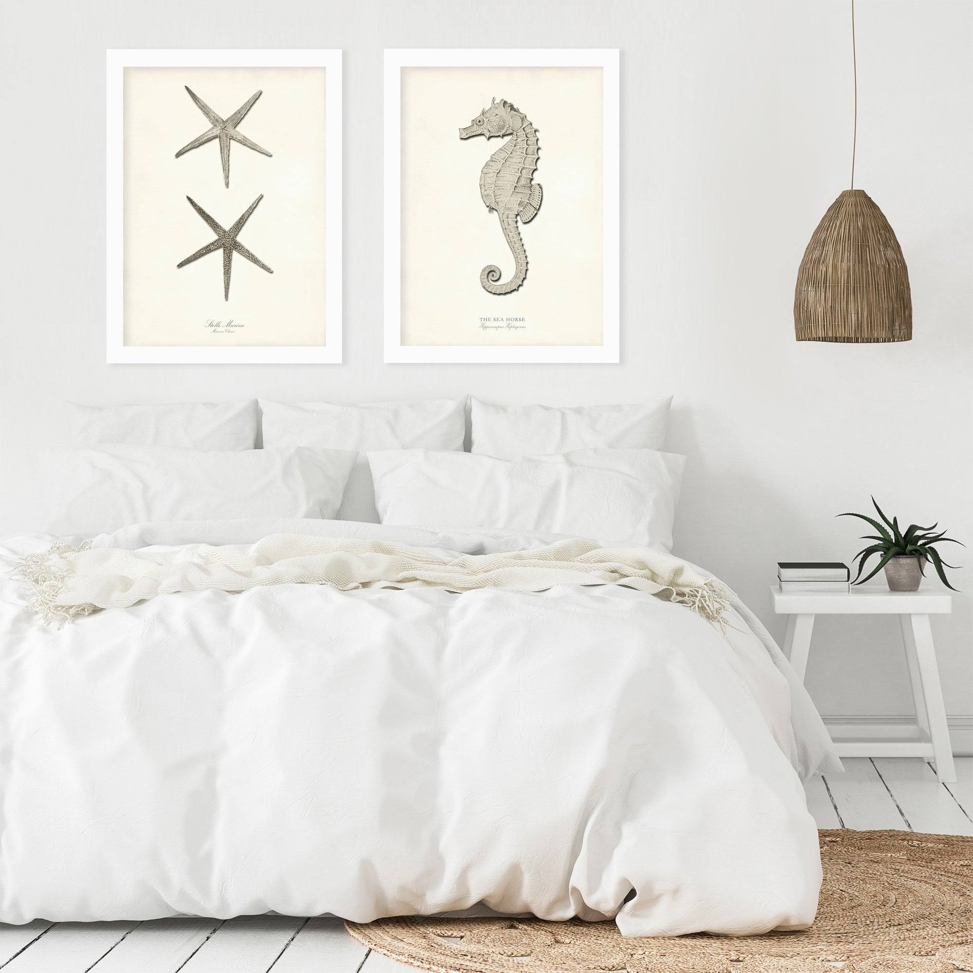 2 Piece White Framed Print Set Z230