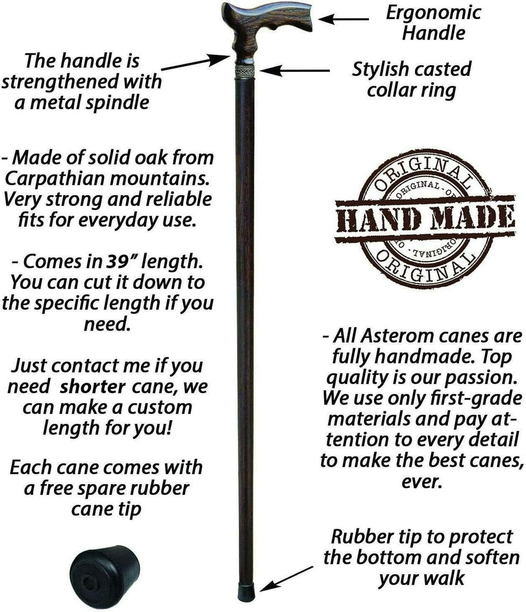 Extra Long Wooden Walking Cane 39 Inch R539