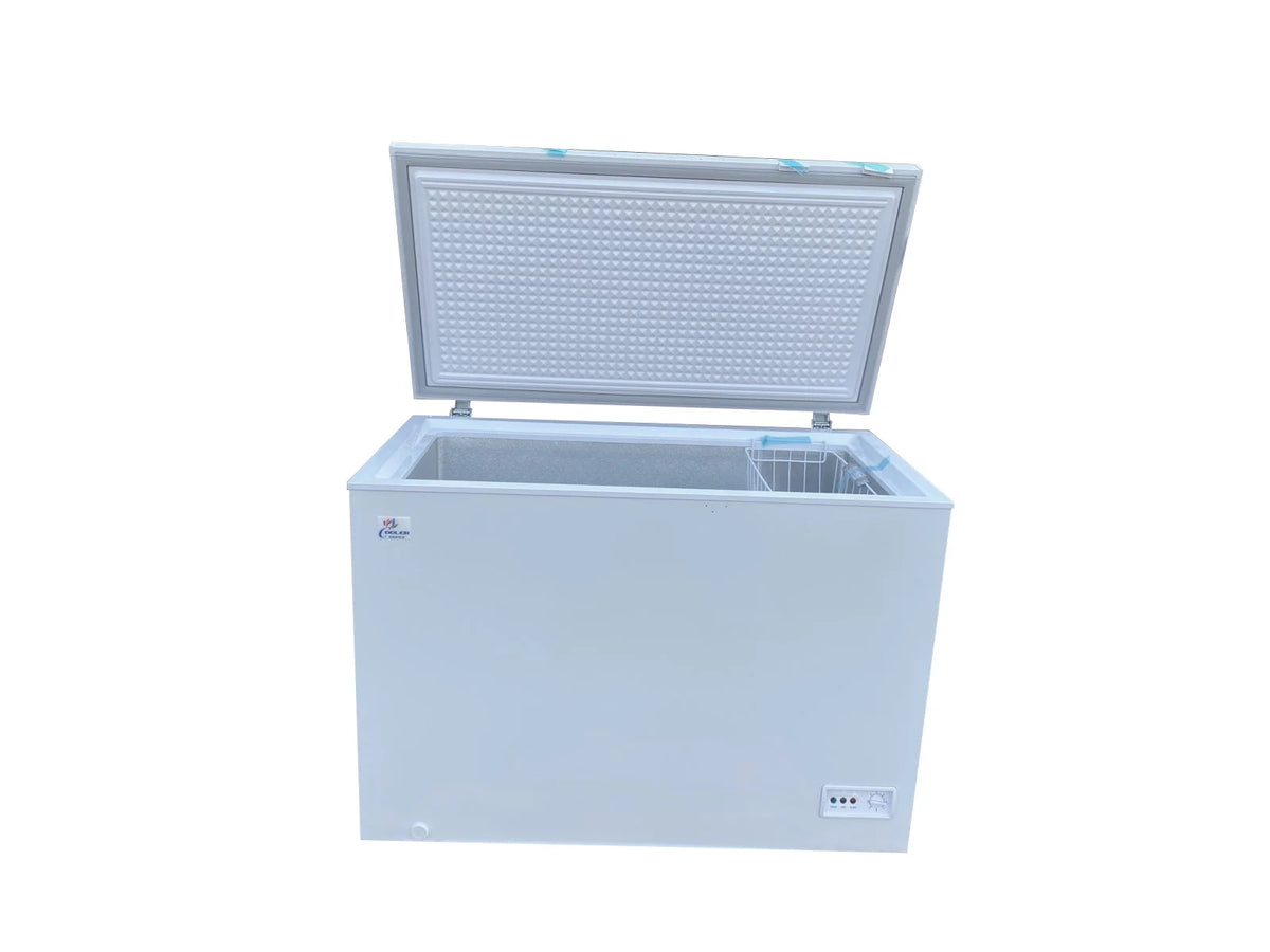 White Commercial Chest Freezer with Storage Baskets G342599