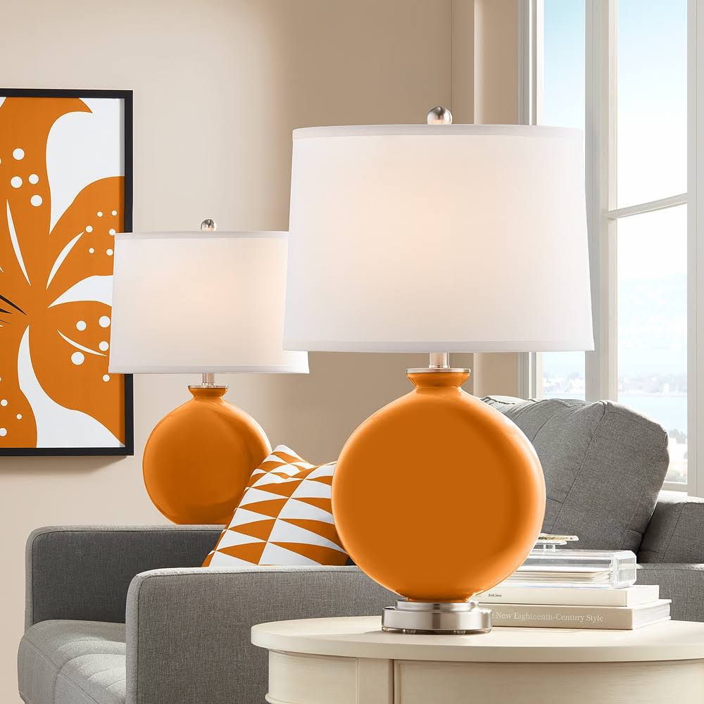 Orange Table Lamp Set of 2 T90452