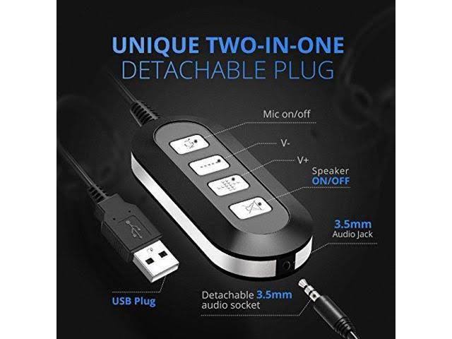 USB Computer Headset with Microphone Noise Cancelling M60298
