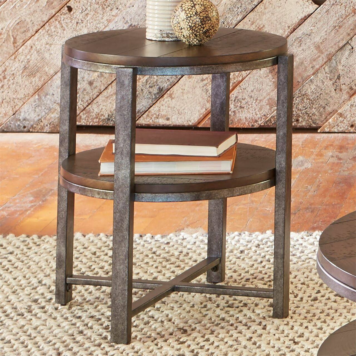 Round End Table Z1224