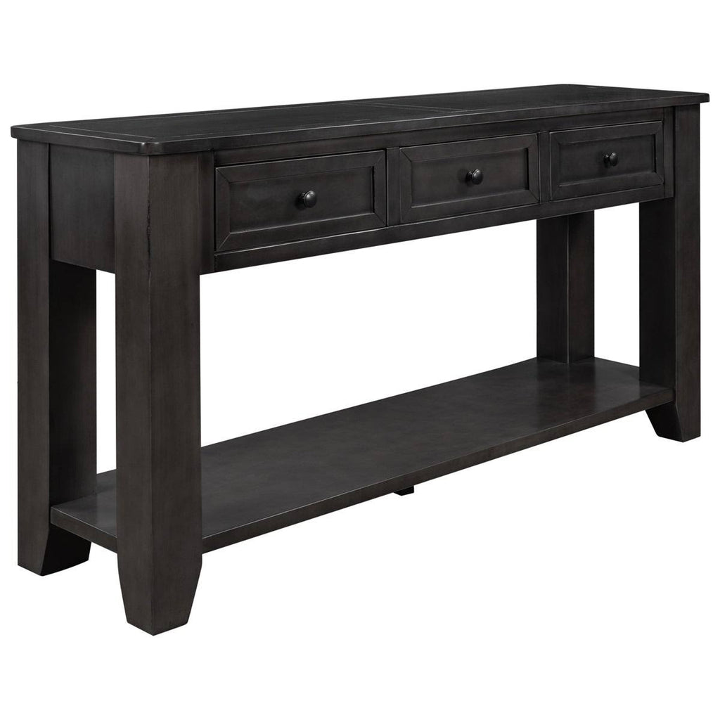 Antique Green Console Table with 3 Drawers and 1 Shelf E815236
