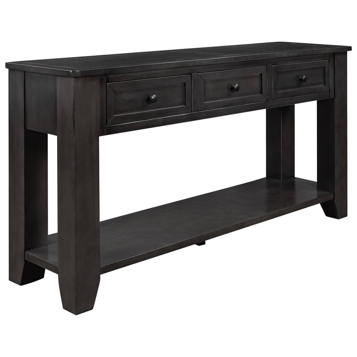 Antique Green Console Table with 3 Drawers and 1 Shelf E815236