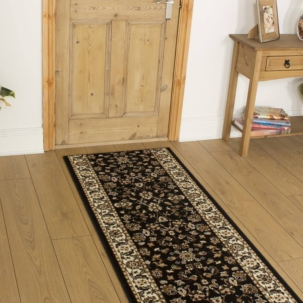 Persian Black Hall Carpet Runner 4 foot R5250