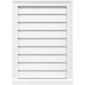 PVC Vertical Surface Mount Gable Vent with Brickmould B59916