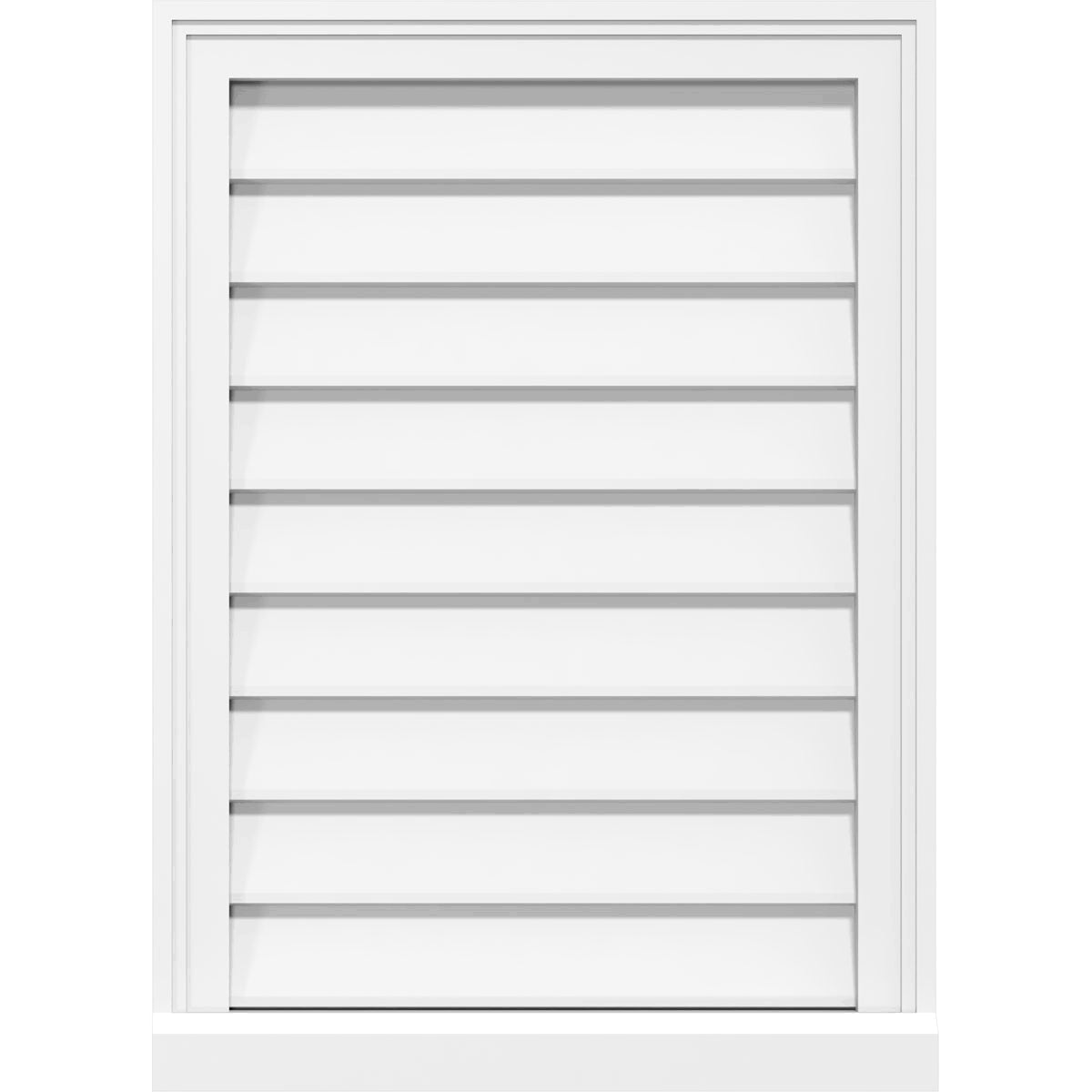 PVC Vertical Surface Mount Gable Vent with Brickmould B59916