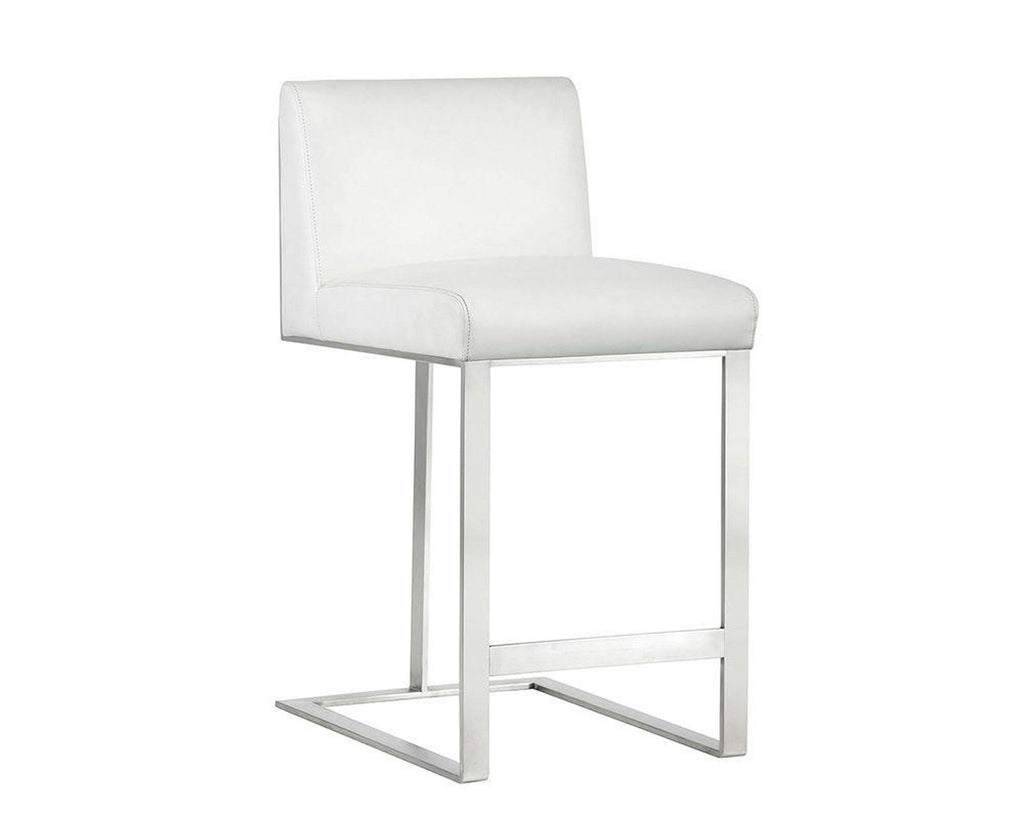 Cantina White Stainless Steel Counter Stool L309190