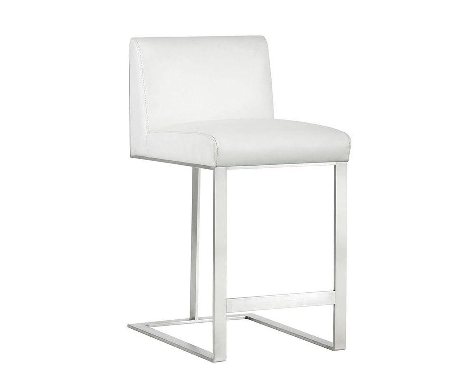 Cantina White Stainless Steel Counter Stool L309190