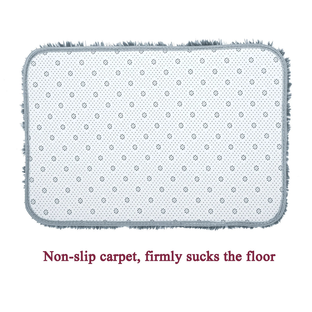 Black/Gray/Blue/Red Shaggy Area Rugs D949