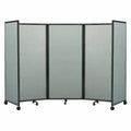 Mobile Accordion Room Divider 8.5W ft. Powder Blue I96283