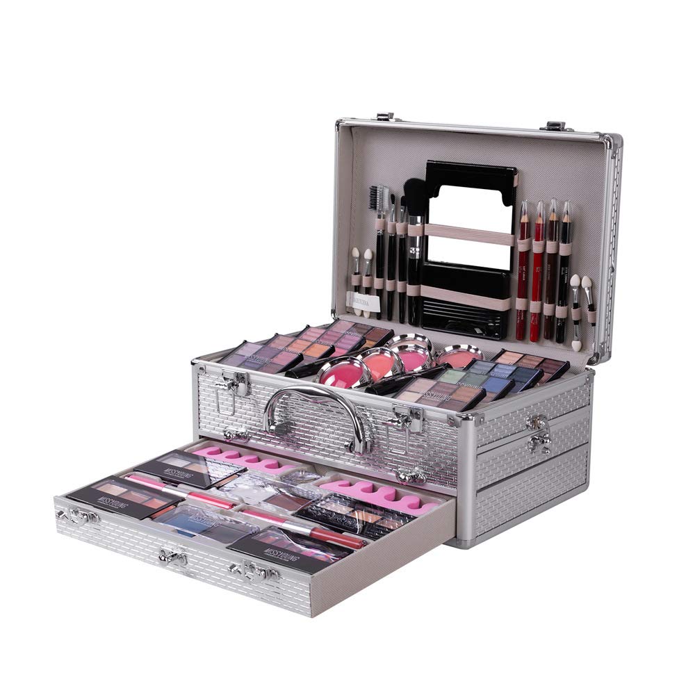 Makeup Kit with Eyeshadow Palette Lipstick Blush Foundation Concealer Face Powder Mascara Lipgloss Brush J771