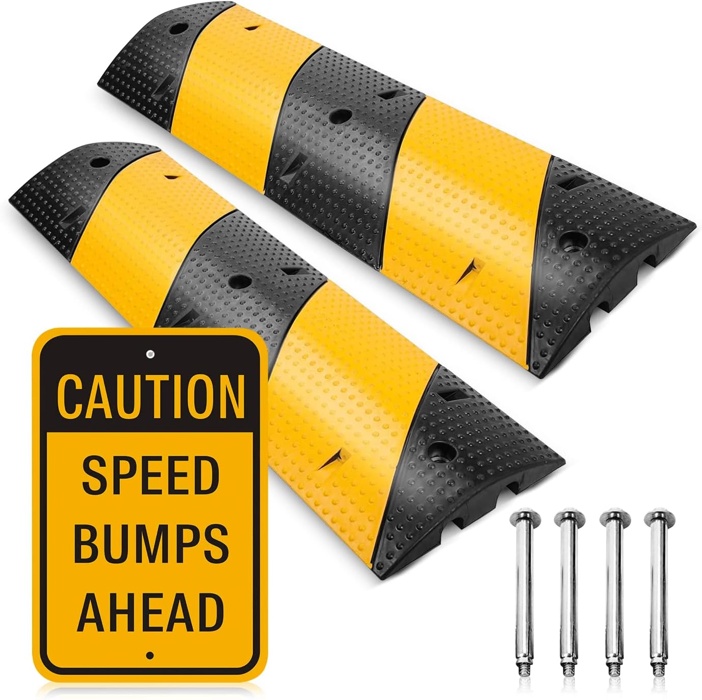 Rubber Curb Ramps 2.5 Inch Rise 2 Pack 10 Ton Capacity G82770