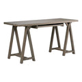 Rustic Solid Wood Computer Desk in Distressed Gray M862