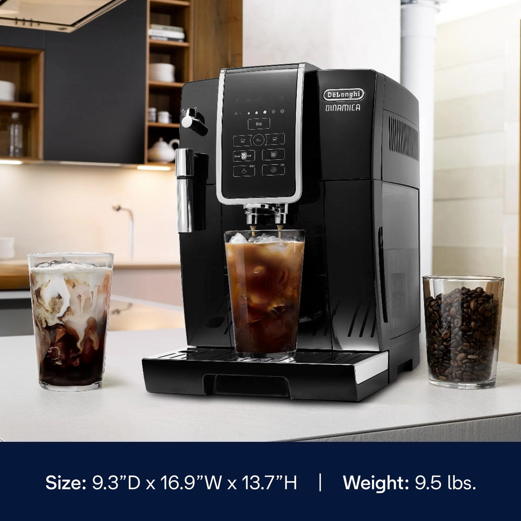 Black Automatic Bean-to-Cup Espresso Machine with Steel Burr Grinder N8686