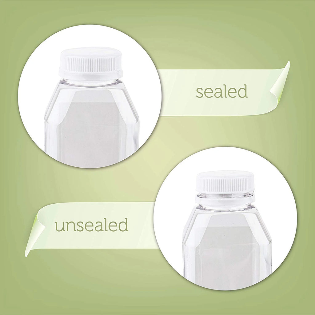 160 Pack Disposable Plastic Juice Bottles with Lids V3965