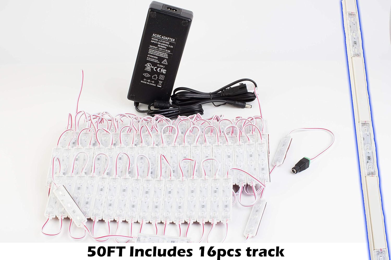 50FT Pure White LED Light with Track M9375