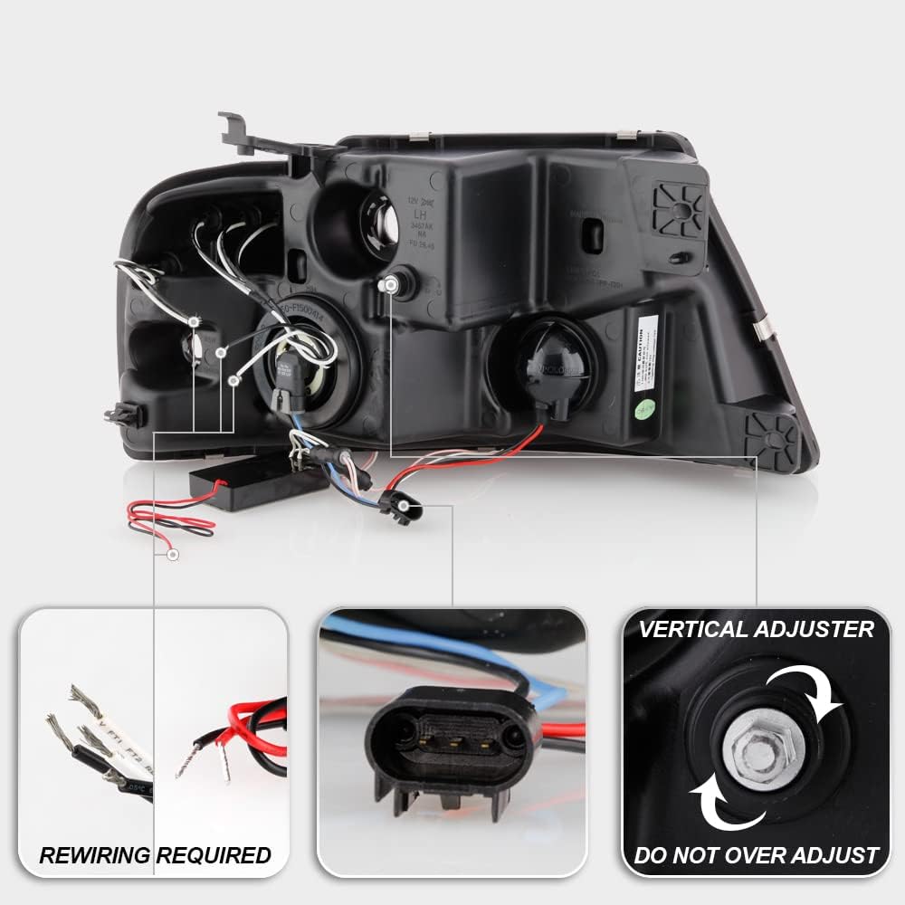 Black Housing Projector Headlights W93471