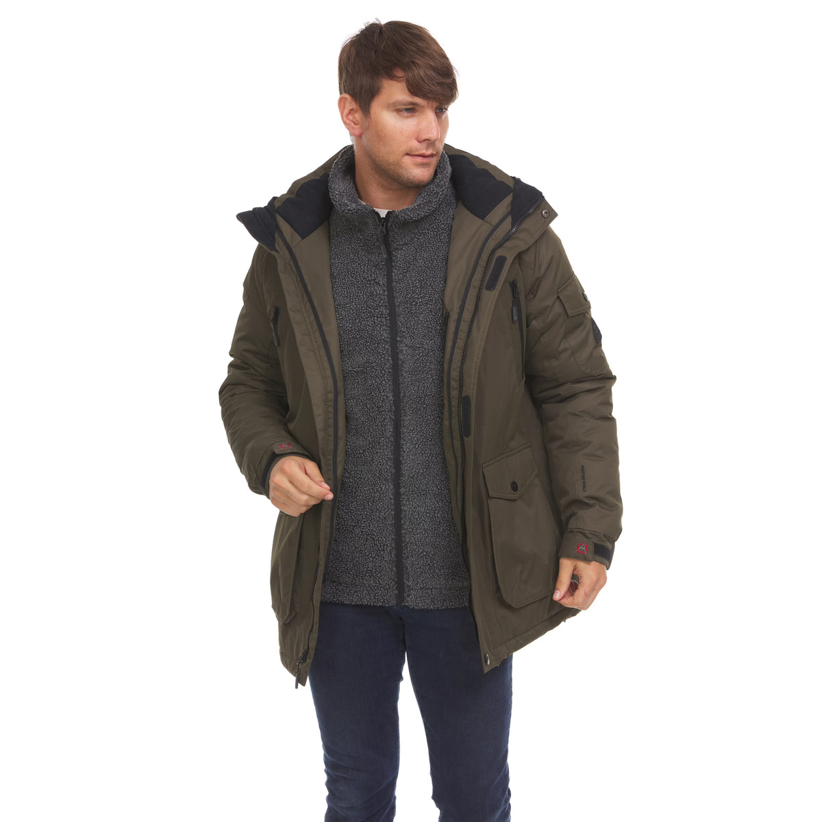 Men’s 3 in 1 Waterproof Winter Ski Jacket with Inner Fleece H651