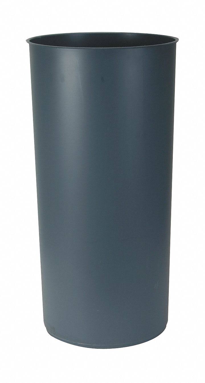 Gray Polyethylene Round Rigid Trash Can Liner E31979
