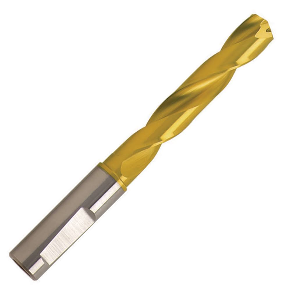 17.1mm 140° Solid Carbide Jobber Drill, Tin Finish, Right Hand Cut, Spiral Flute, 143mm OAL W970060