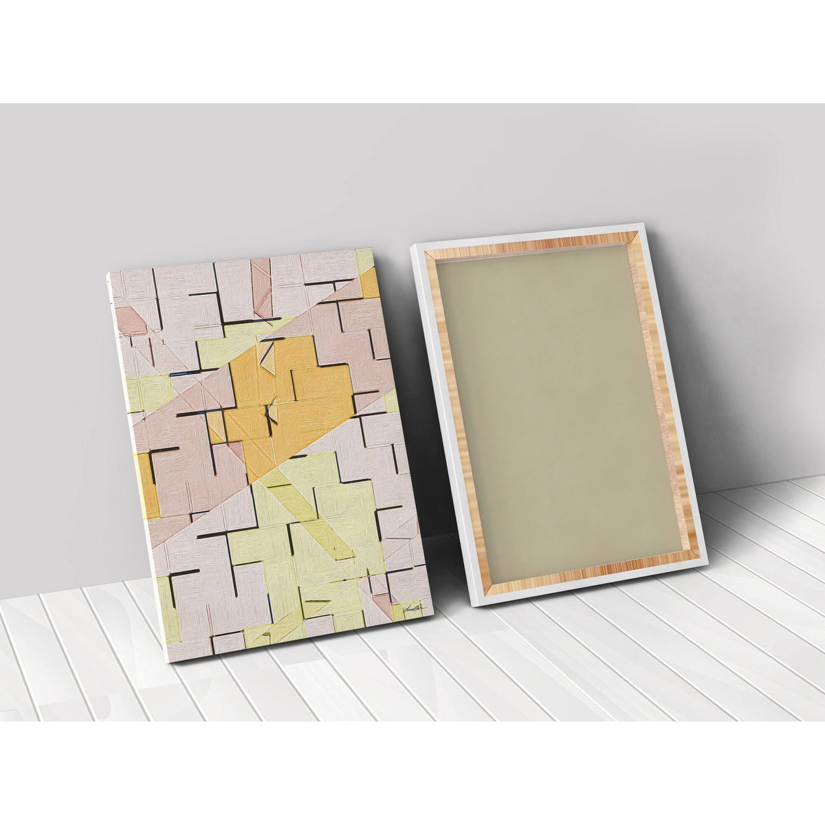 Pastel Wall Premium Stretched Canvas in Multi-Color D351094